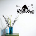 In Stock MOQ 500 Adhesive Removable Merry Christmas Window Sticker For Decoration